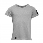 Raw Wide Neck Tee Abel, Greymelange