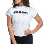 Knot Back Tee Abby, White Melange