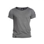 Abel Wide Neck Light Tee, Antracite