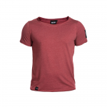 Abel Wide Neck Light Tee, Burgundy