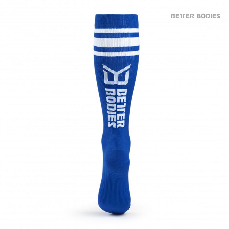 Better Bodies Knee Socks S Strong Blue