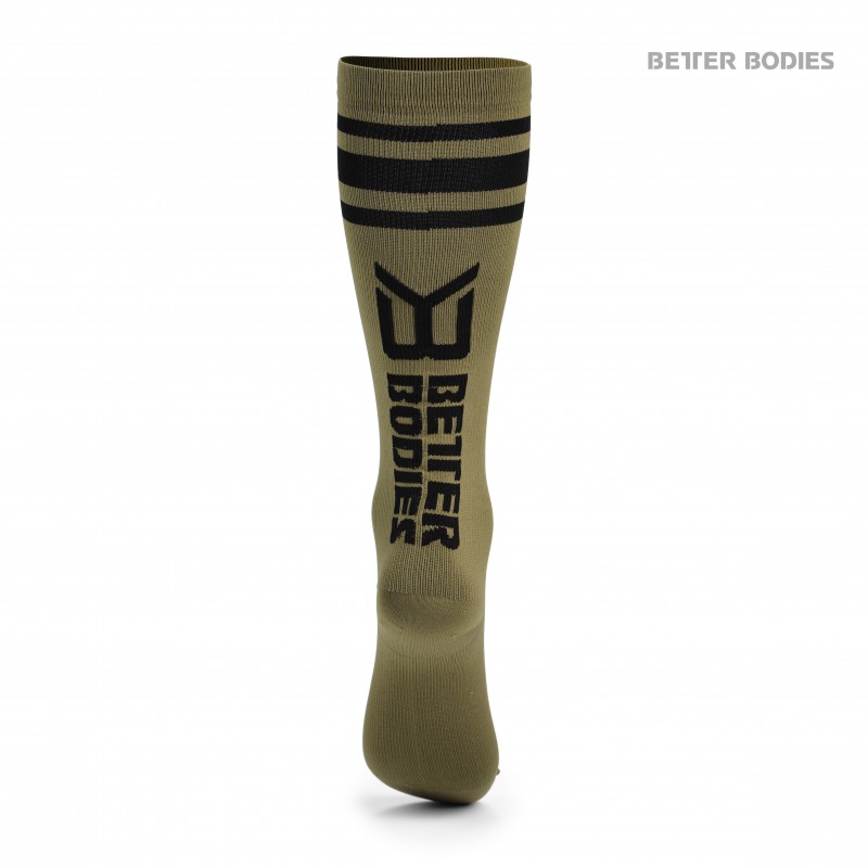 Better Bodies Knee Socks M Military Green - Better Bodies