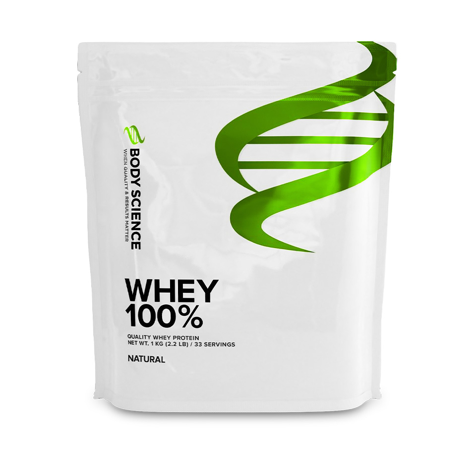 Proteinpulver Whey 100% - 1 kg - Naturell - Body Science - Vassleprotein, Protein