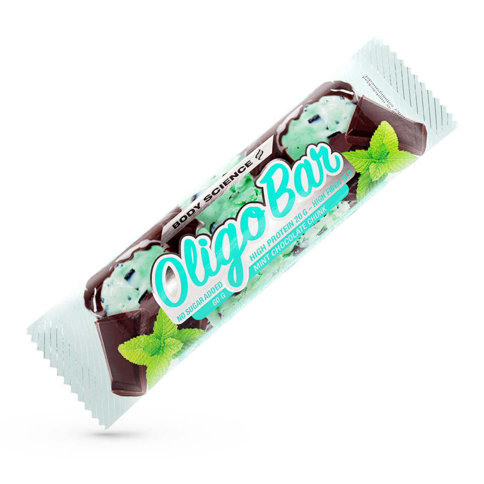 Protein bar – Body Science Oligo Bar, Mint Chocolate Chunk, 60 g - Bars - Body Science