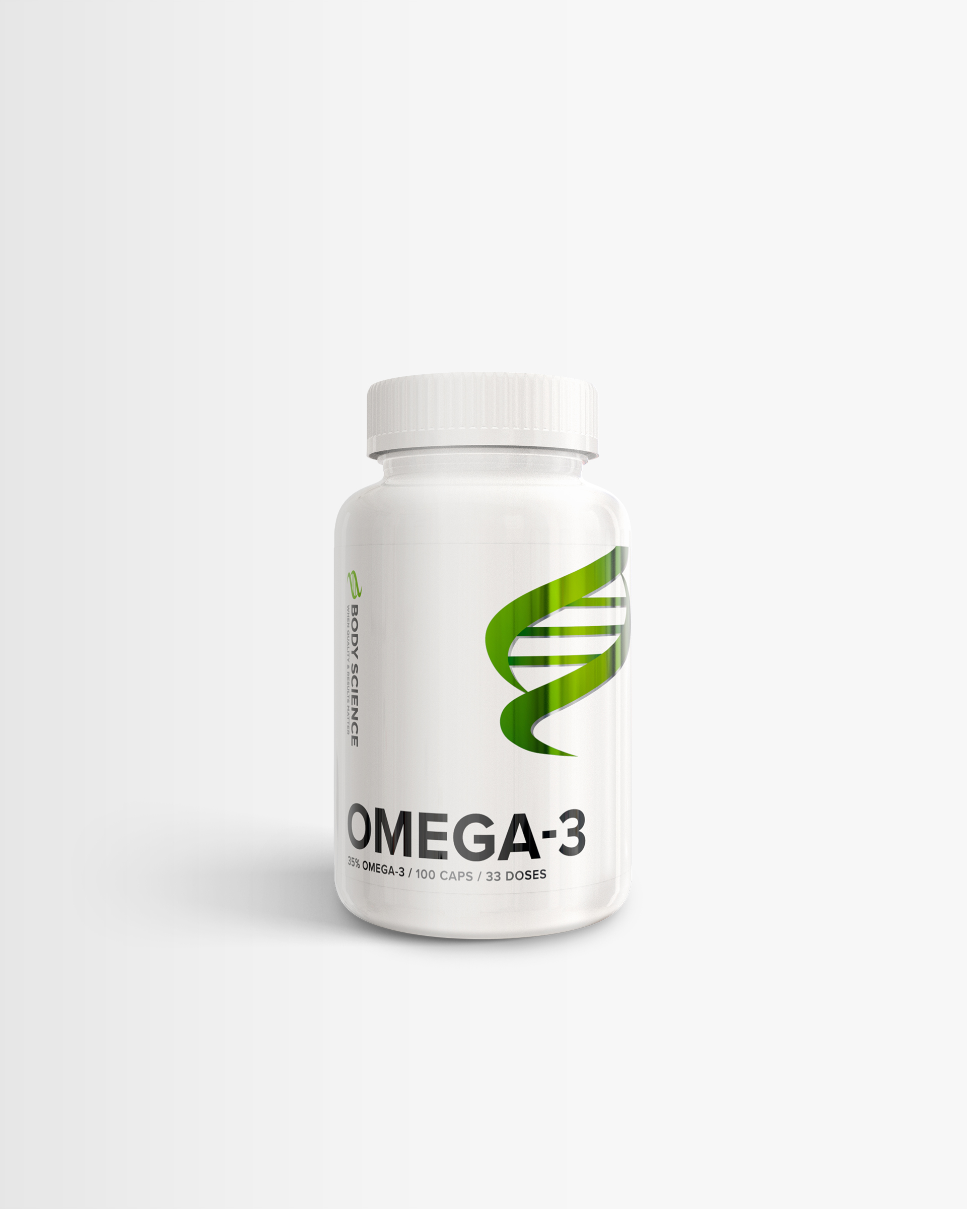 Omega-3 - 100 kapslar - Body Science Wellness Series - Fiskolja, Fettsyror
