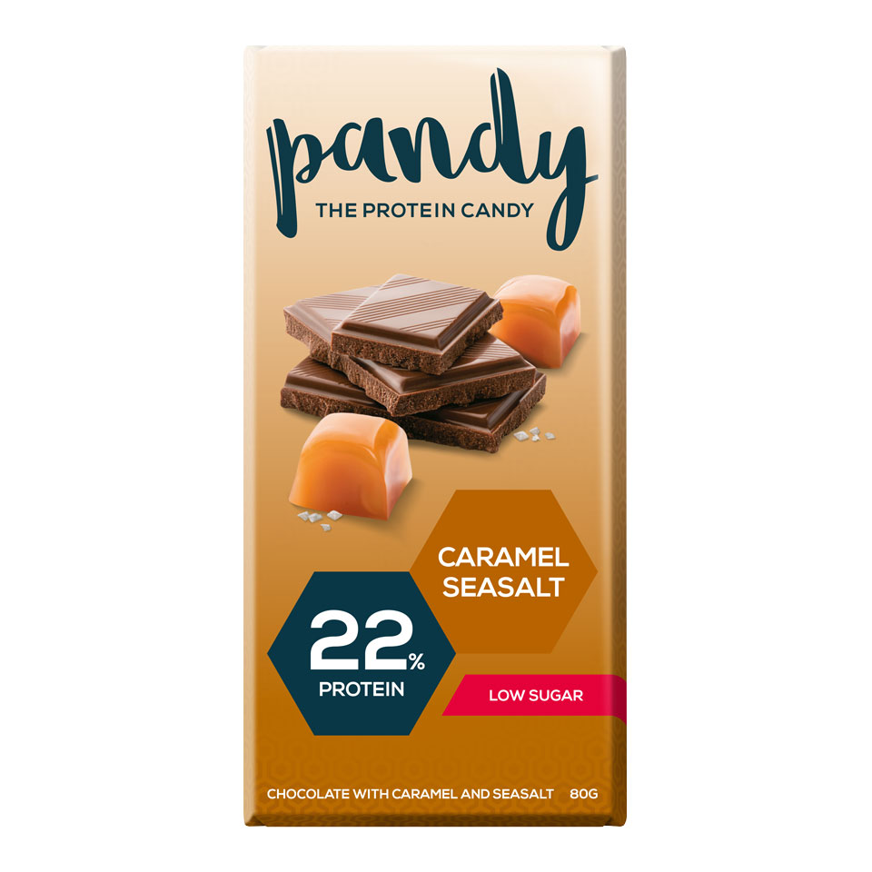 Pandy Protein Candy Pandy Protein Chocolate 80 gram Caramel Seasalt - Pandy Protein Candy