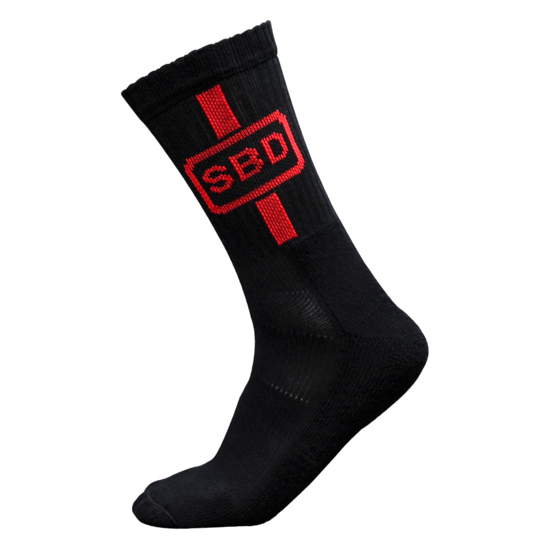 SBD Apparel SBD Sport Socks Black/Red XL - SBD Apparel