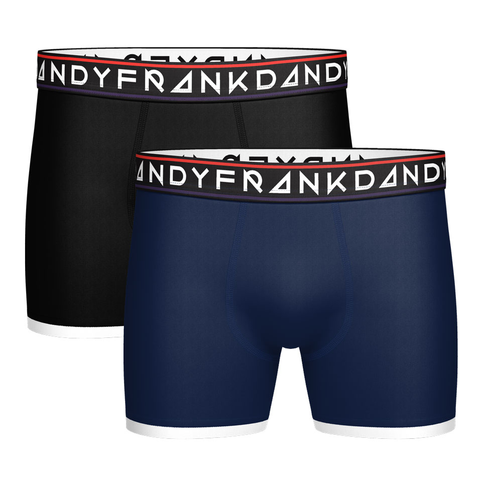 Frank Dandy 2 Pack St Paul Bamboo Boxer L Dark Navy/Black - Frank Dandy
