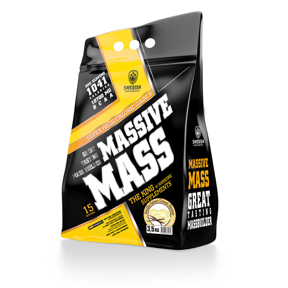 Swedish Supplements Massive Mass, 3500 gram 3,5 kg Vanilla Gelato Cream - Swedish Supplements