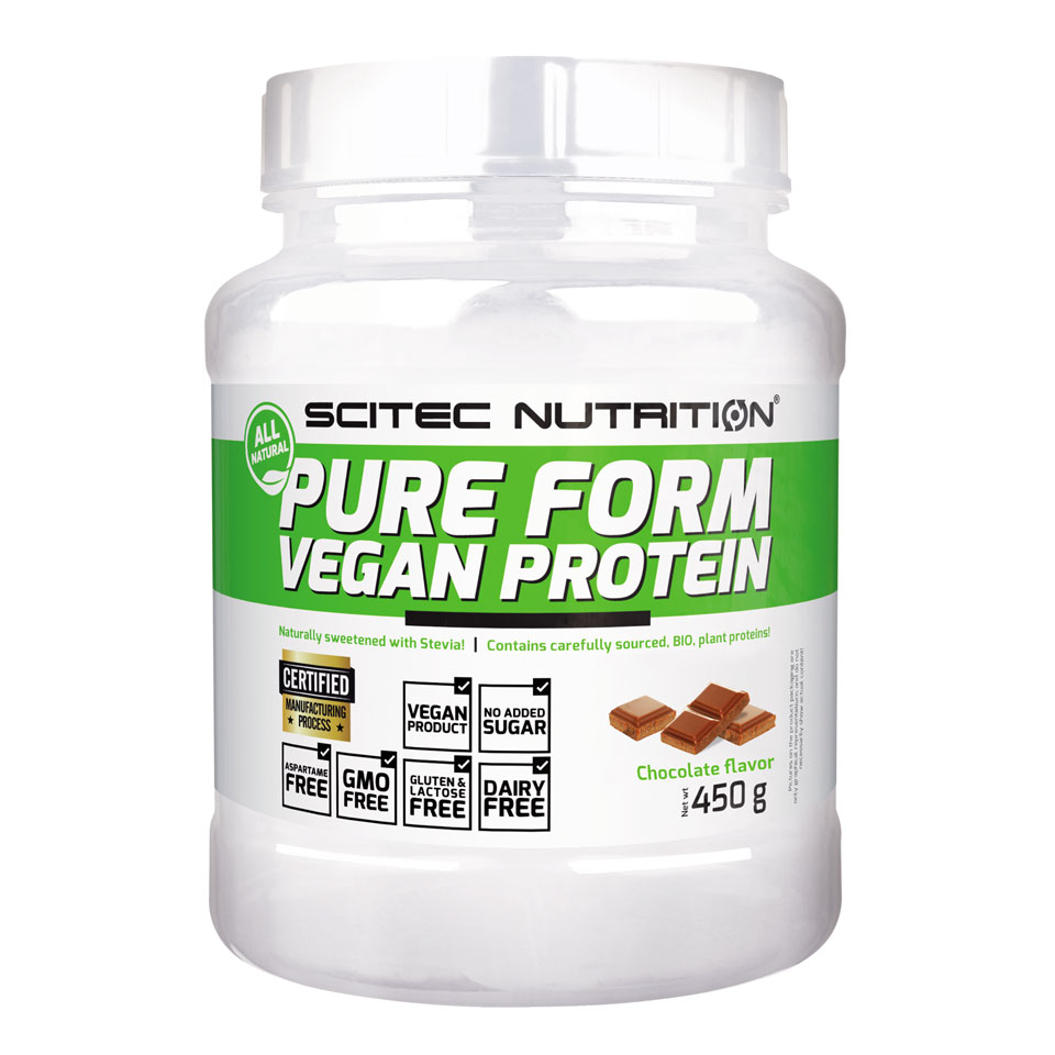 Scitec Nutrition Scitec Pure Form Vegan Protein 450 gram Chocolate - Scitec Nutrition