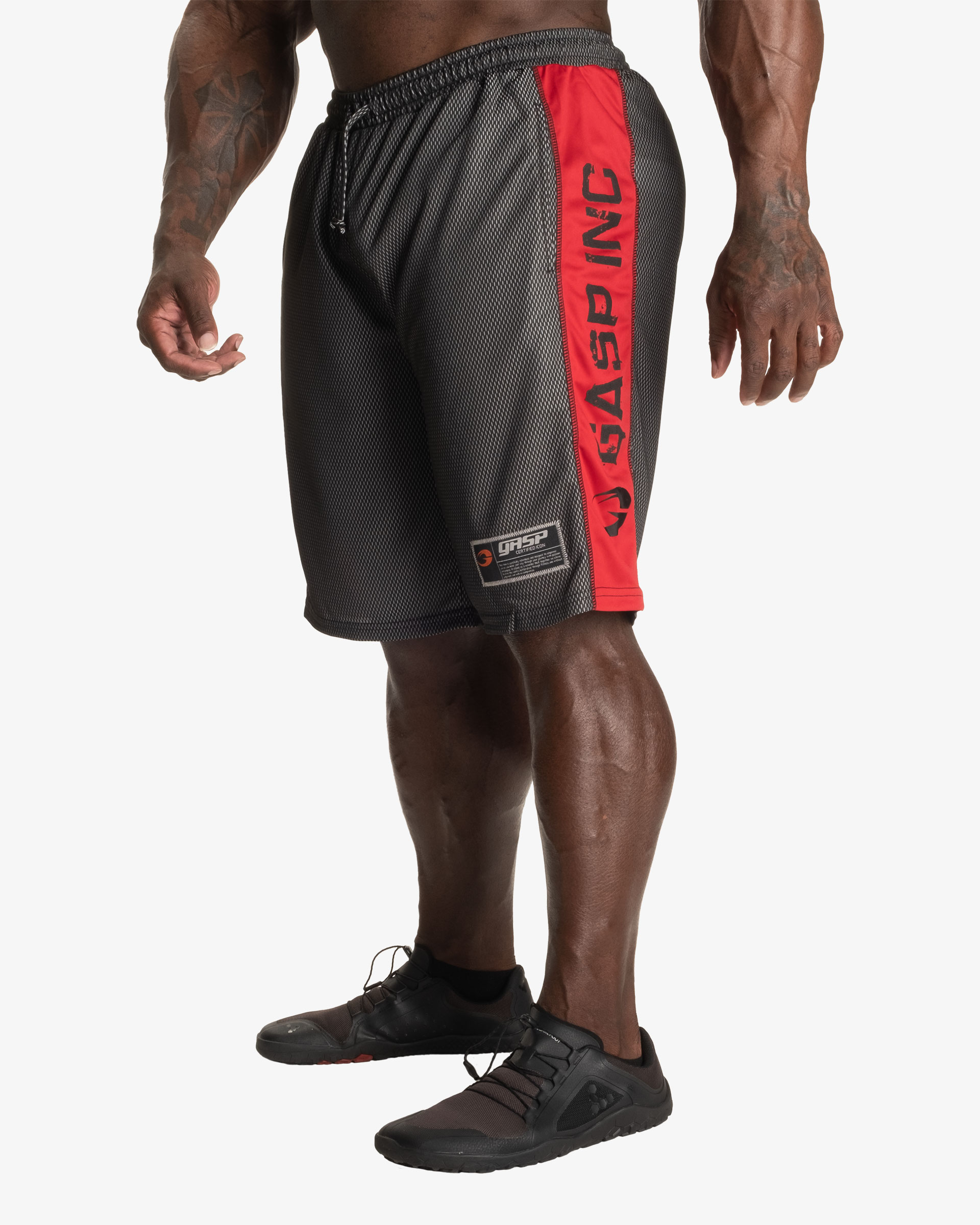 No1 Mesh Shorts, Black/Red