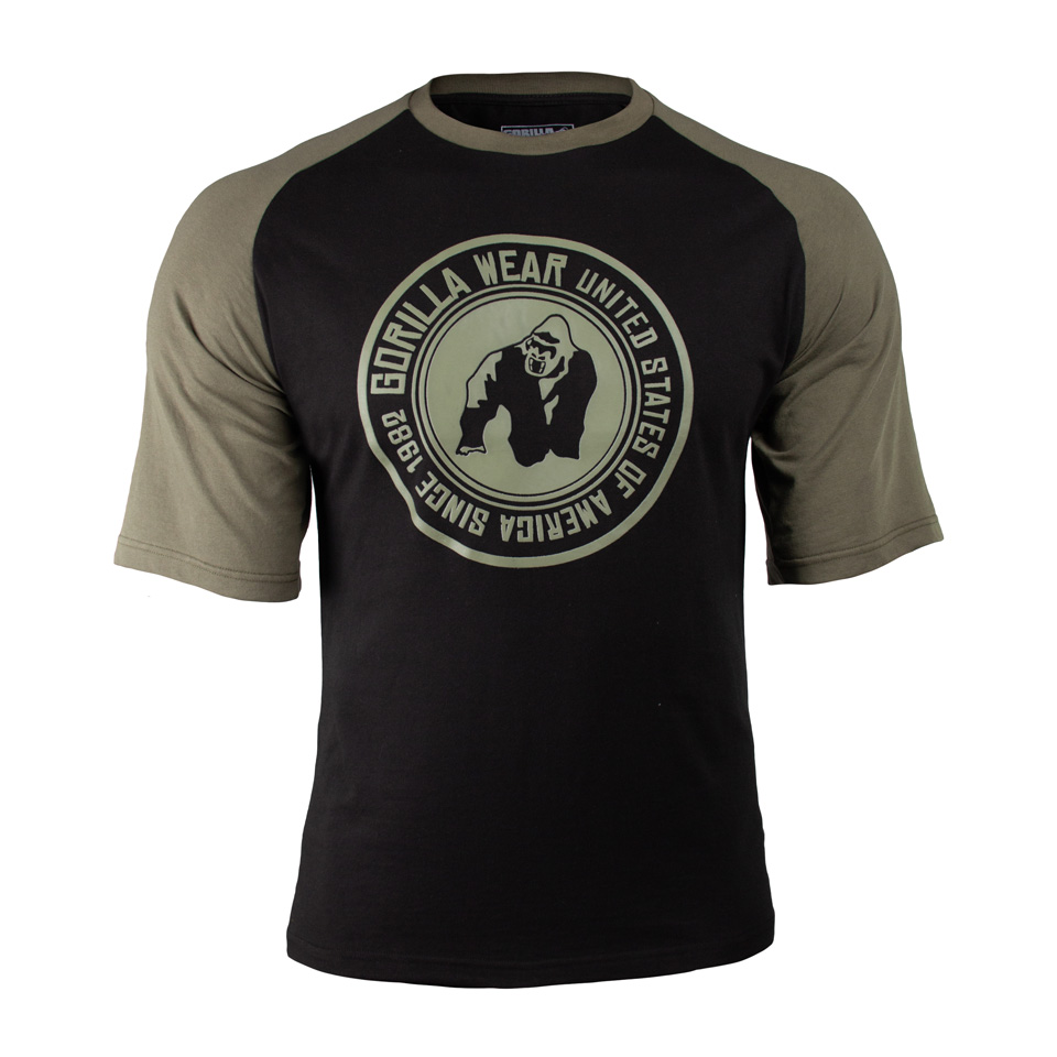 Gorilla Wear Texas T-Shirt, Black/Army Green