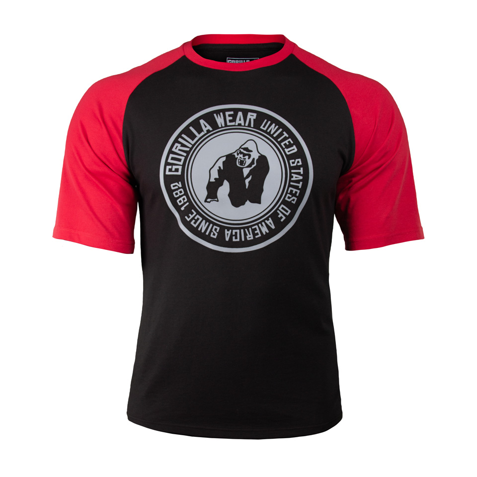 Gorilla Wear Texas T-Shirt, Black/Red