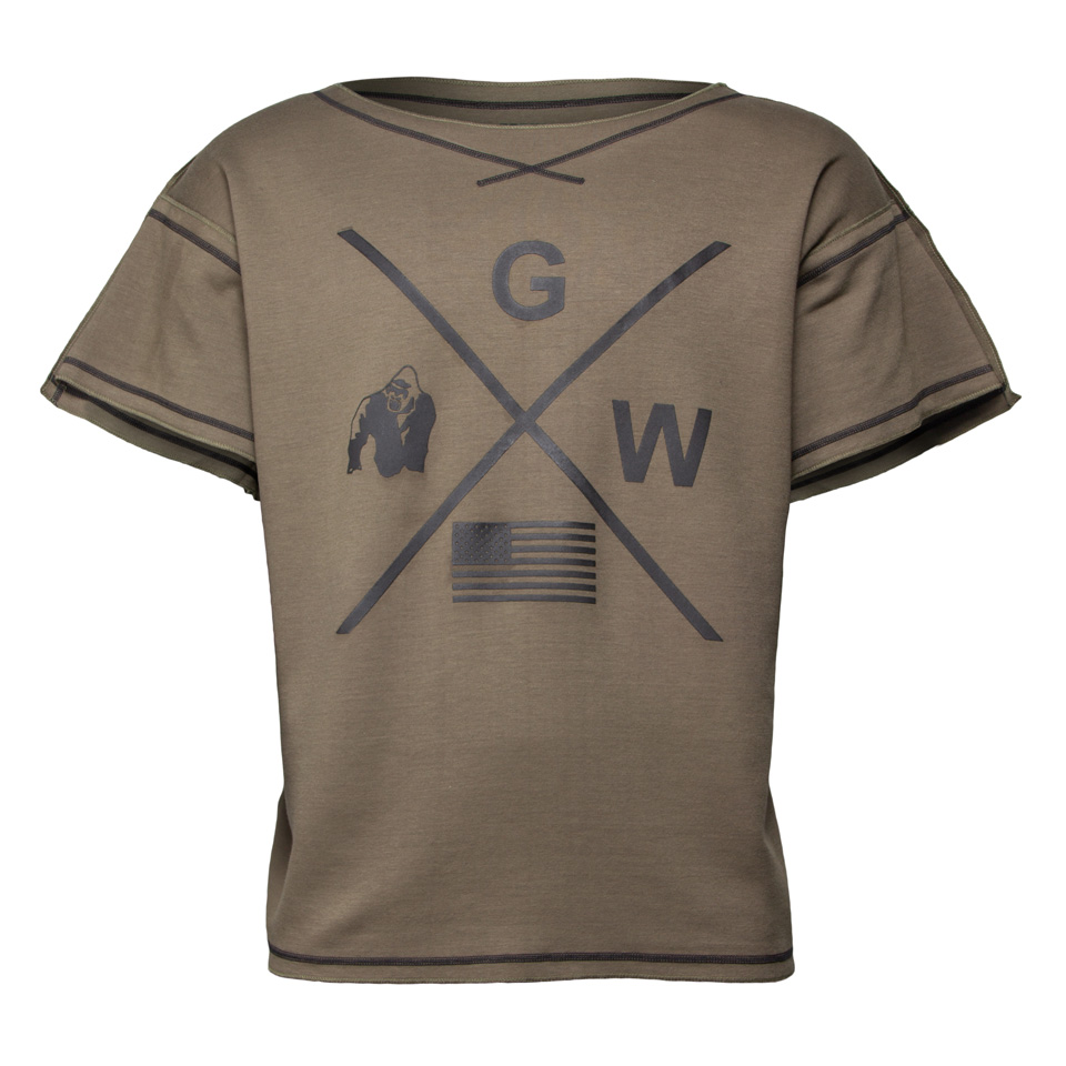 Gorilla Wear Sheldon Work Out Top, Army Green