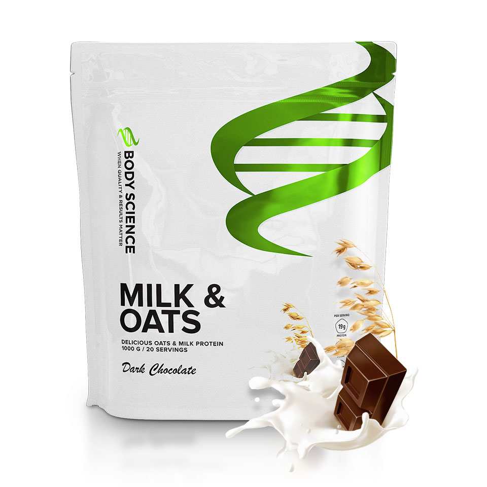 Måltidsersättning – Body Science Milk & Oats, 1 kg, Dark Chocolate - Body Science