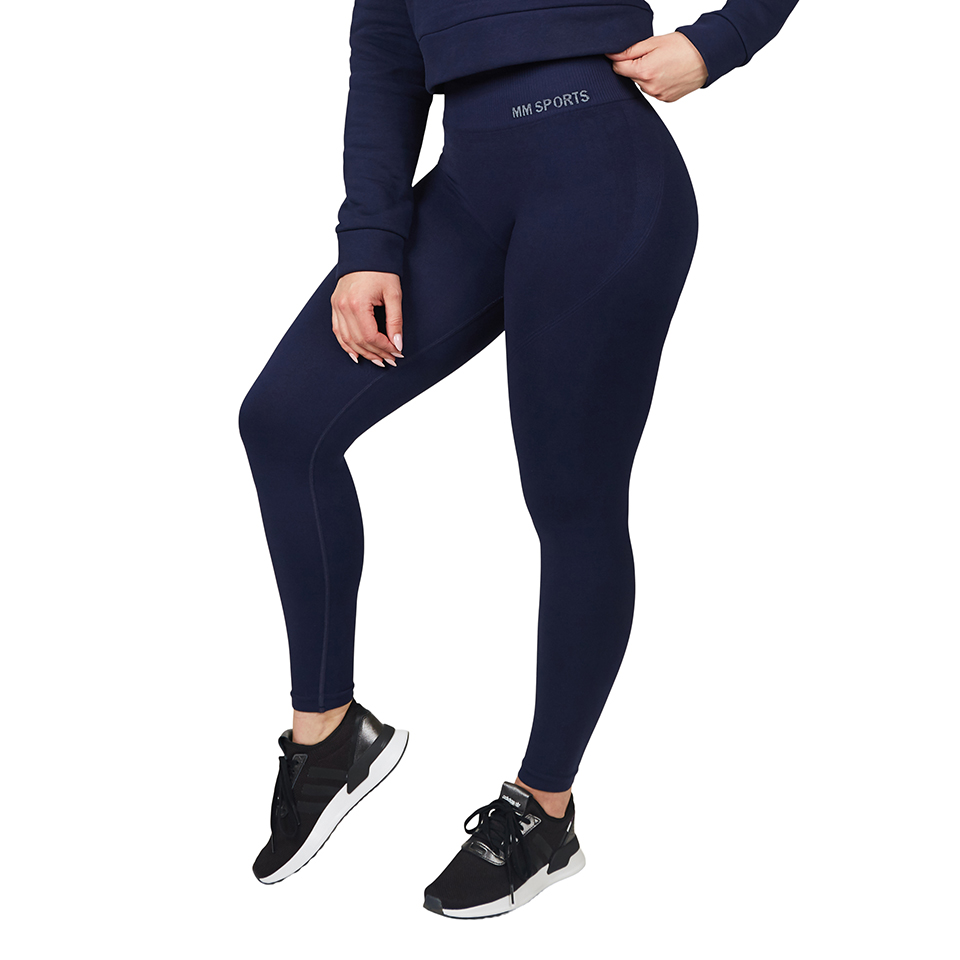 High Waist Seamless Tights, Midnight Blue