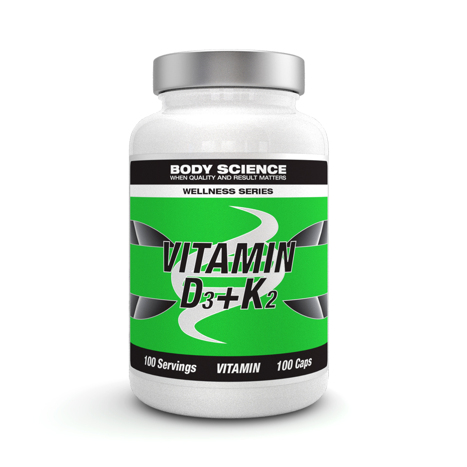 D-vitamin från Body Science Wellness Series – Vitamin D3+K2, 100 kapslar - Body Science Wellness Series