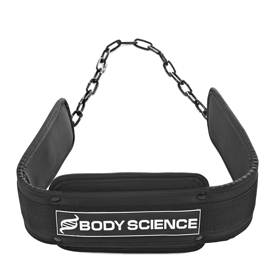 Träningsbälte – Body Science Neoprene Dip Belt, Black - Lyftarbälte, Träningstillbehör - Body Science