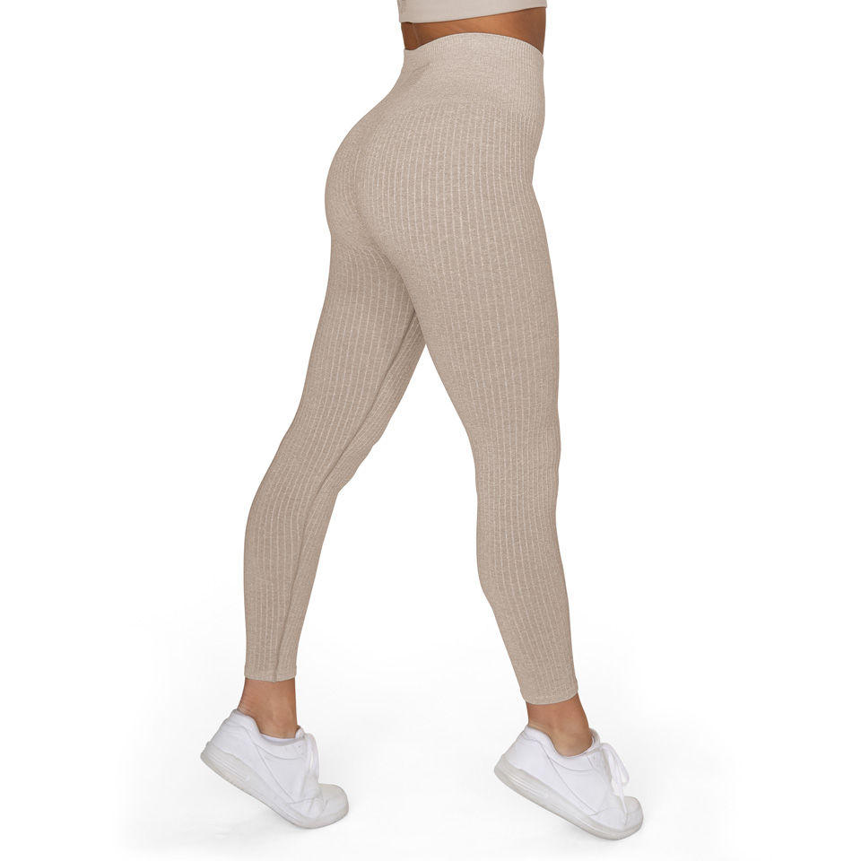Gavelo Seamless Ribbed Tights, Sand Melange