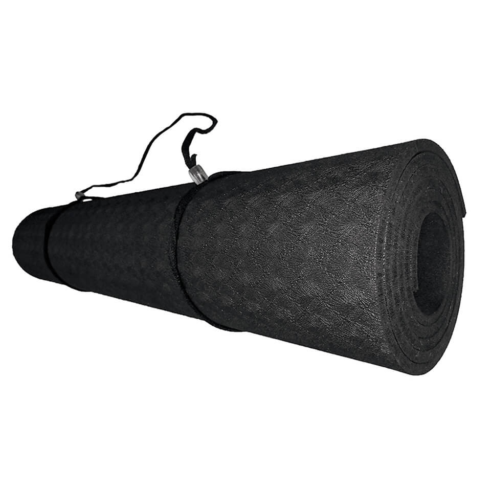 Iron Gym Exercise & Yoga Mat with Carry Strap(10mm) Svart - Iron Gym