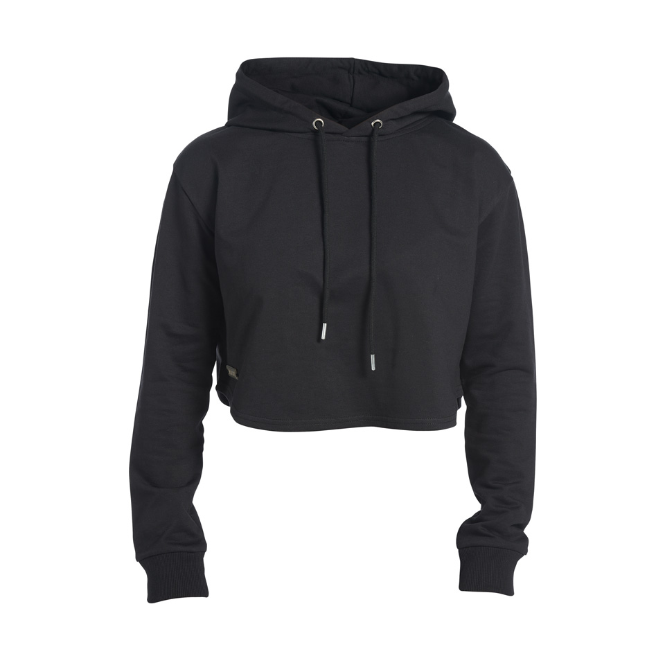 Clarissa Cropped Hoodie, Black