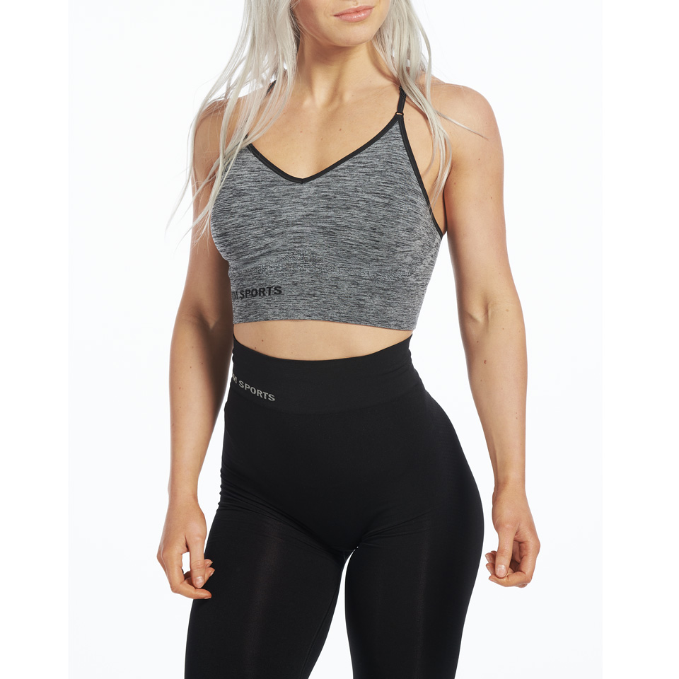 Seamless Carol Sport-BH, Grey Melange