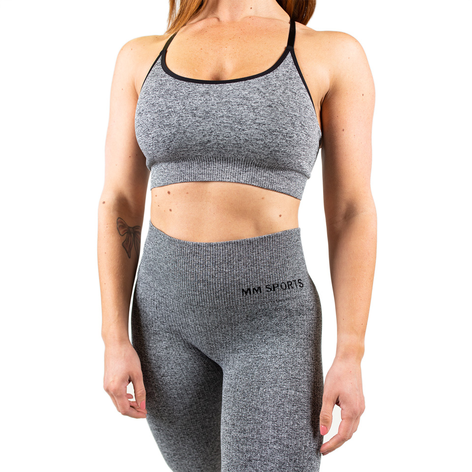 Ribbed Sport-bh, Grey Melange