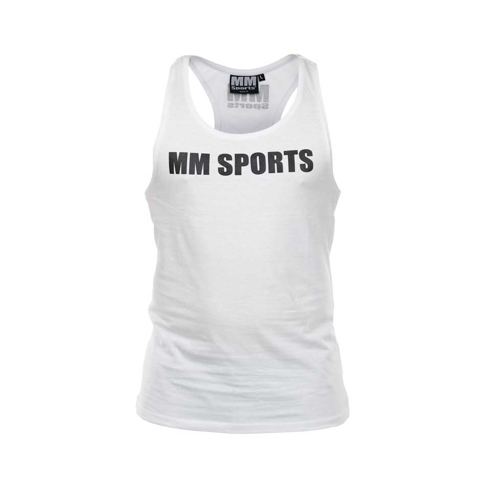 Träningslinne Herr – MM Sports Tank Men, White - XXL - Träningskläder