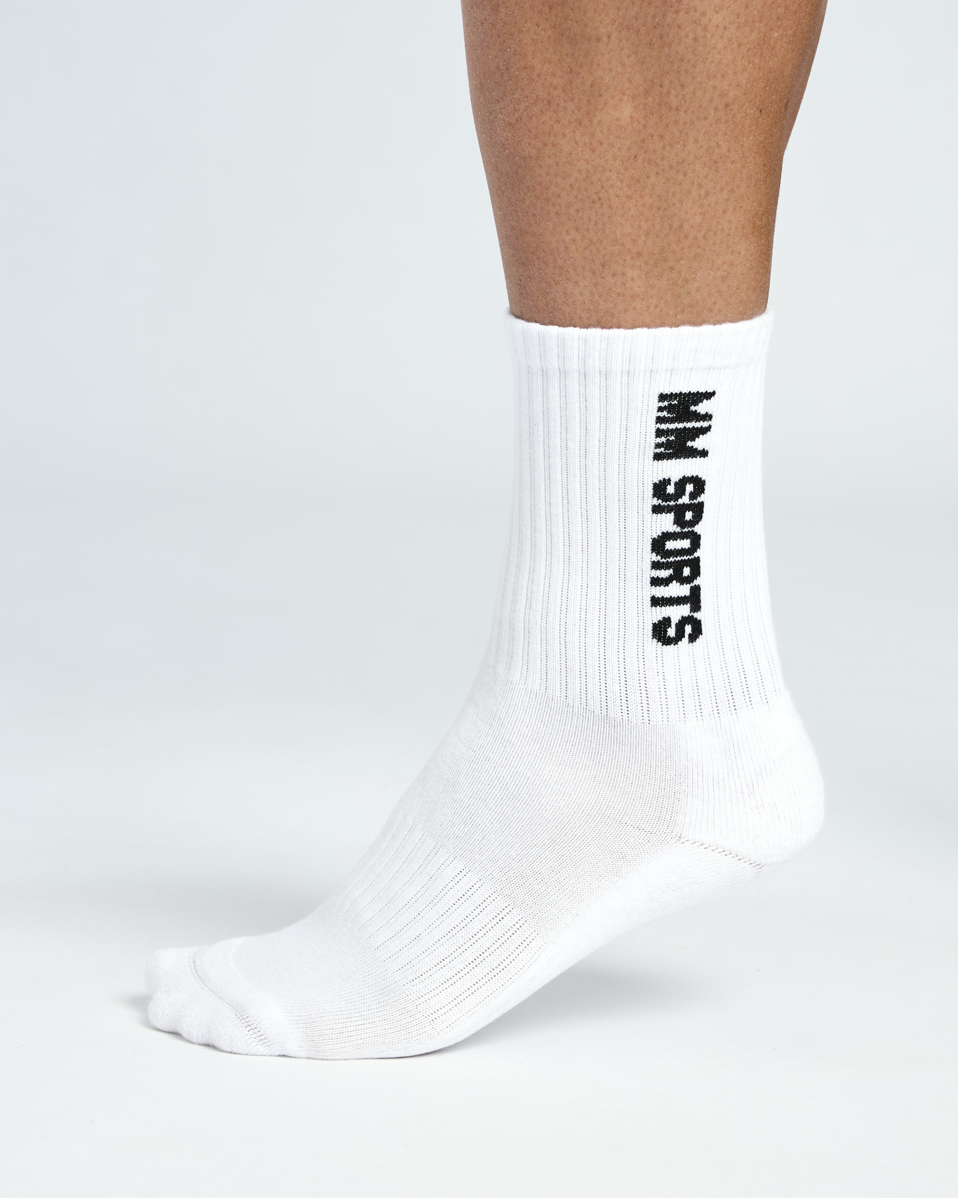 Mid-Cut Socks 3-Pack, White