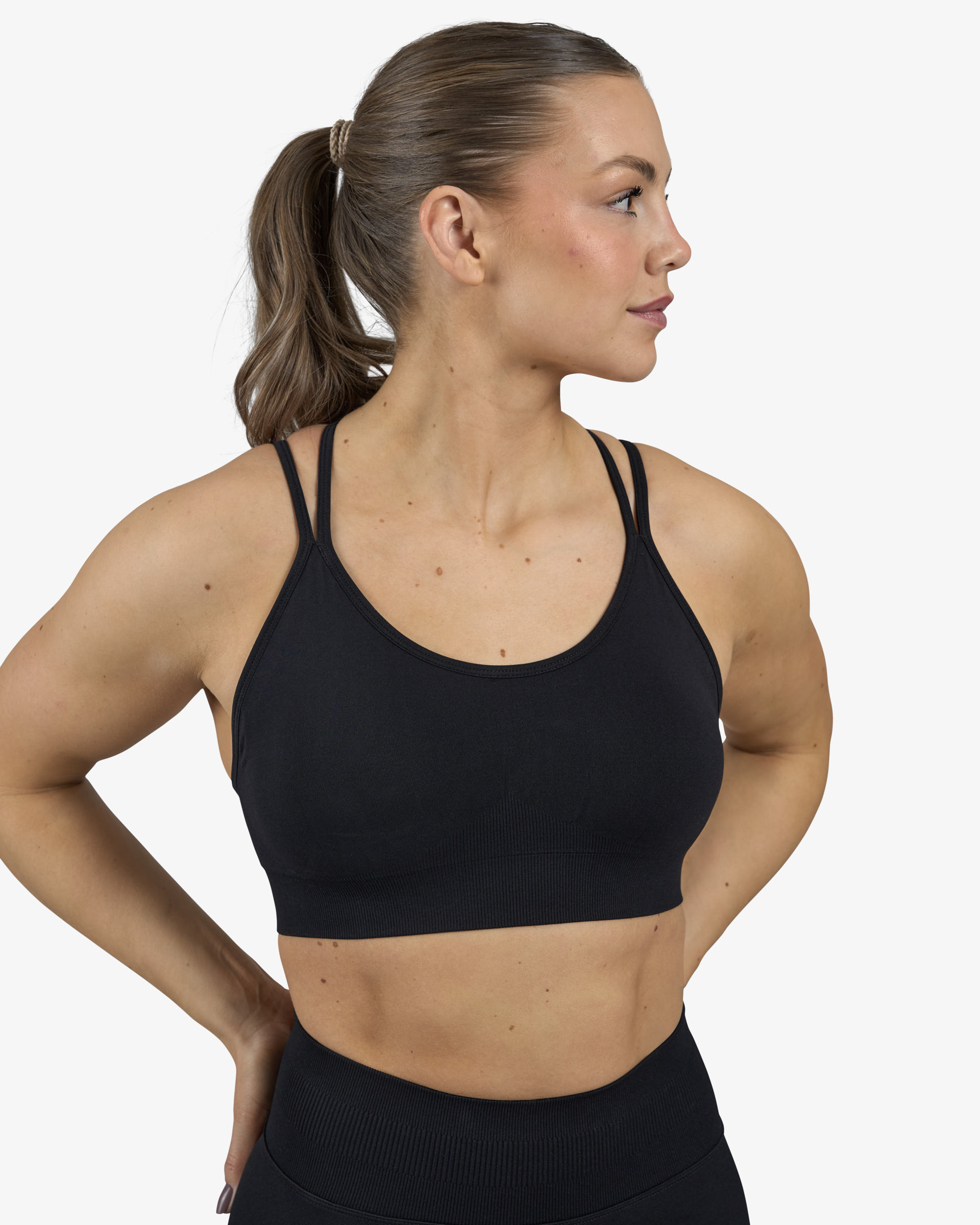 Seamless Sports Bra, Black
