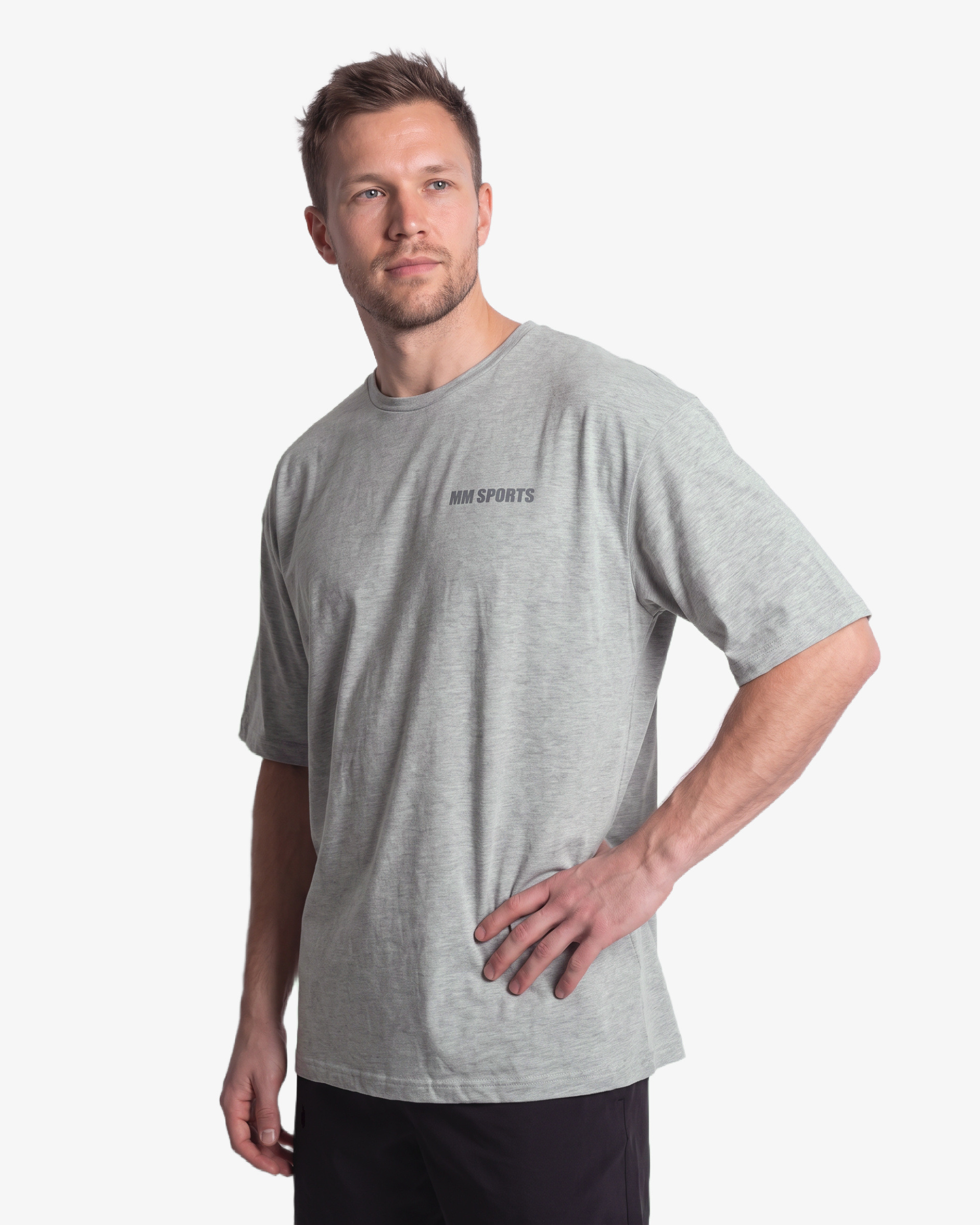 Oversized Hardcore T-shirt, Light Grey
