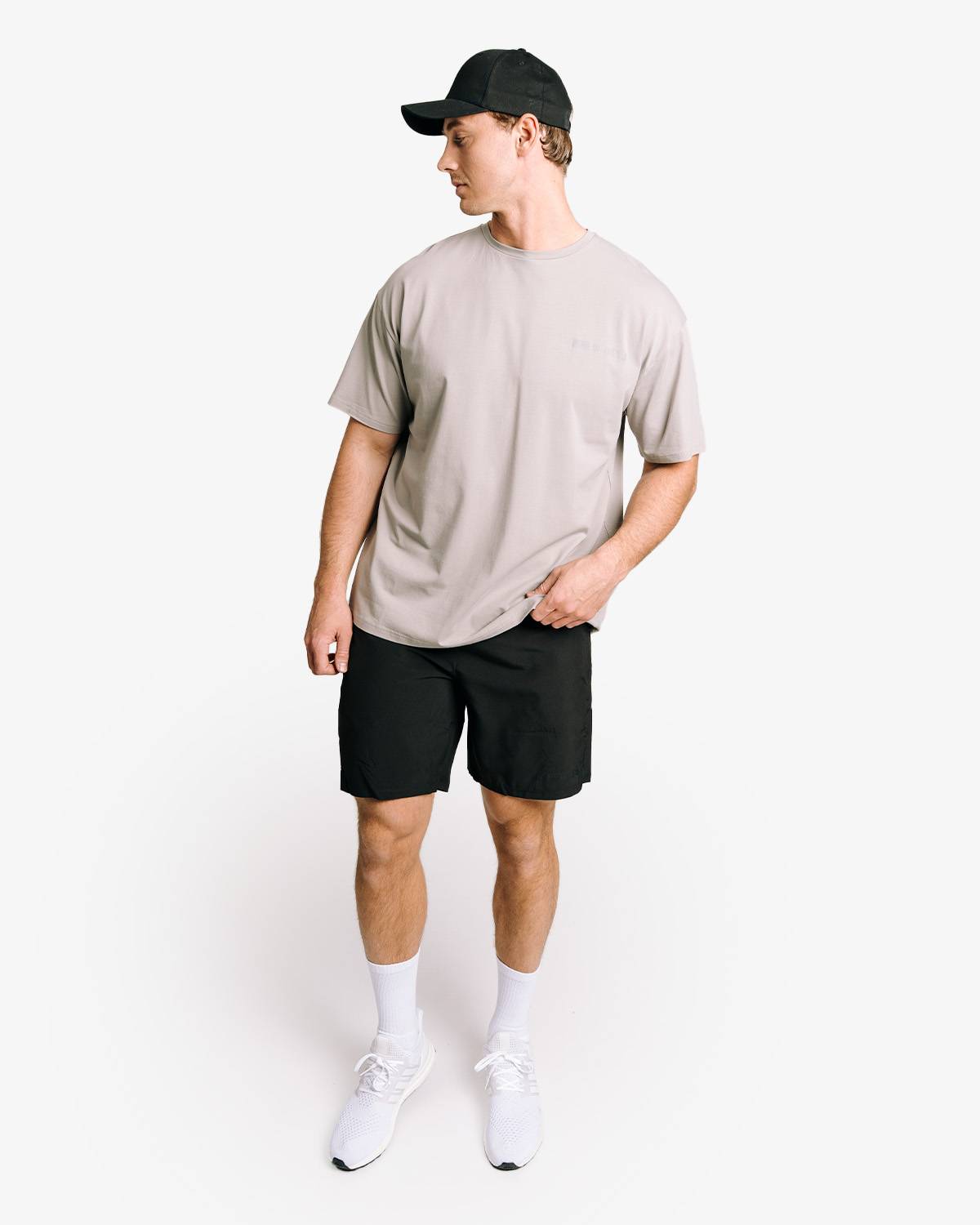 Oversized Hardcore tränings t-shirt, Smoked Grey
