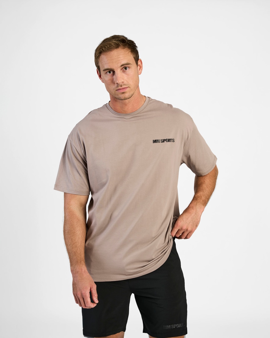 Oversized Hardcore T-shirt, Greige