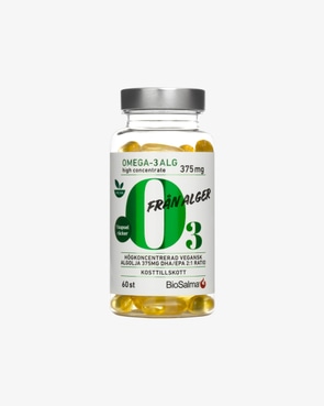 BioSalma Omega-3 av Alg 375mg DHA/EPA, 60 kapslar