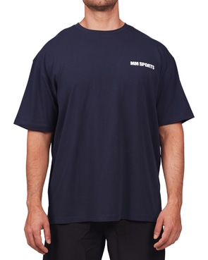 Oversized Hardcore tränings t-shirt blue