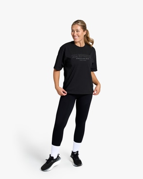 MM Sports Oversize T-shirt Wmn Varsity, Black