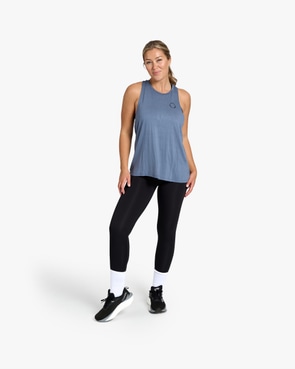 Tank Racerback, Blue/Grey