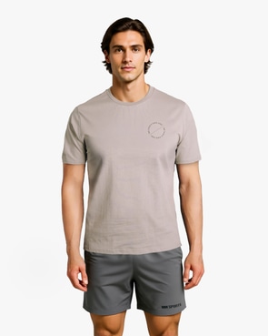 MM Sports Workout T-shirt Emblem, Smoked Grey