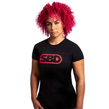 SBD Brand T-Shirt - Ladies, Black/Red
