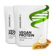 Två påsar Body Science Vegan Protein i smaken Apple Pie