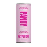 En rosa burk Pandy Soda Raspberry energidryck