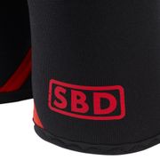 SBD Knee Sleeves Standard Black/Red Detail