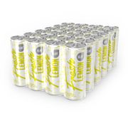 Ett 24-pack flak XLNT Sports BCAA Fresh Lemon Energidryck
