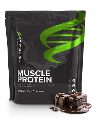 En påse Body Science Muscle Protein