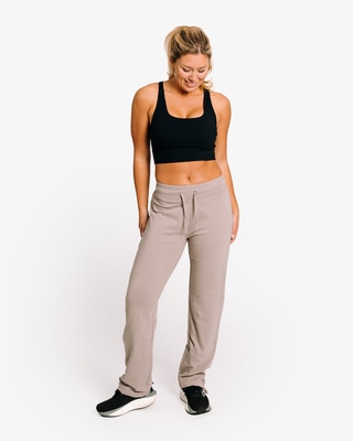Jersey Pants Wmn Varsity, Taupe