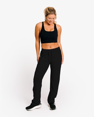 Jersey Pants Wmn Varsity, Black