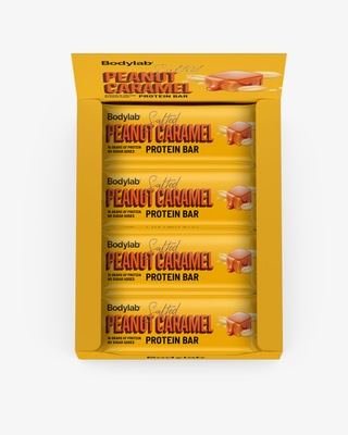 Bodylab Salted Peanut Caramel Protein Bar - 12 st hel låda