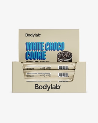 Bodylab White Choco Cookie Protein Bar - 12 st hel låda