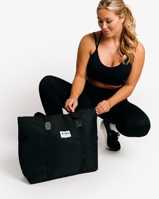 MM Sports Tote Bag Varsity, Black