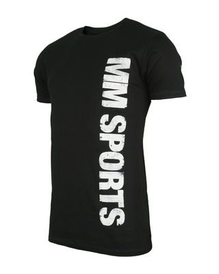 Svart MM Hardcore T-shirt med vitt MM Sports-tryck på framsidan